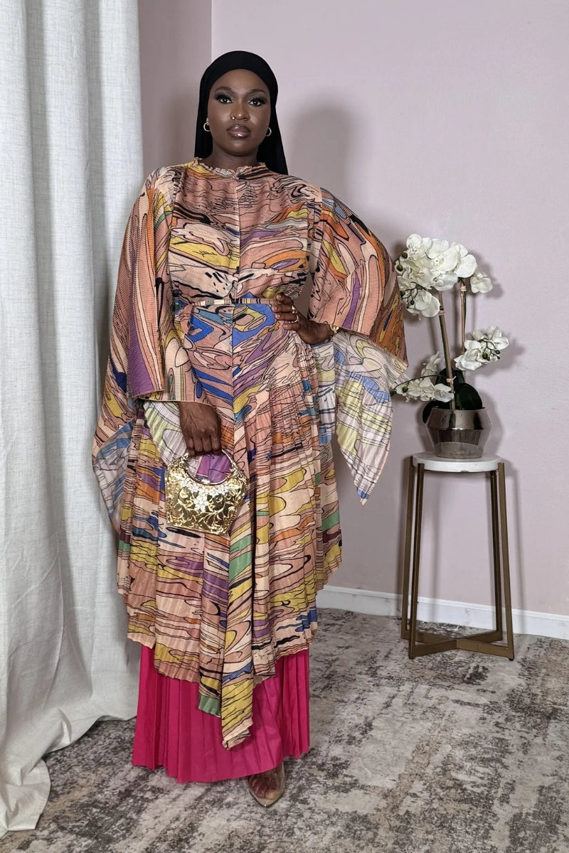 Wildland Watercolor Pleated Pant Set