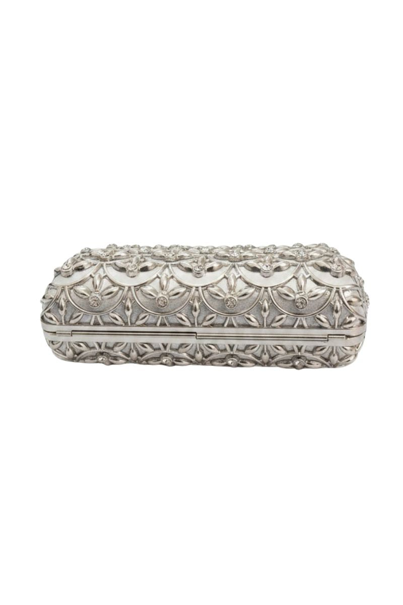 Black metal bracket on a white background