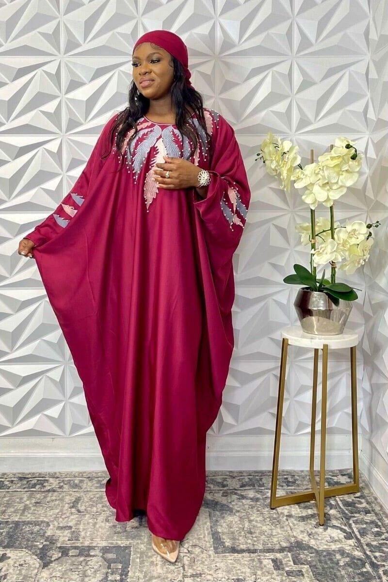 Luxury Embroidered Nida Abaya Set - Opulent Shines