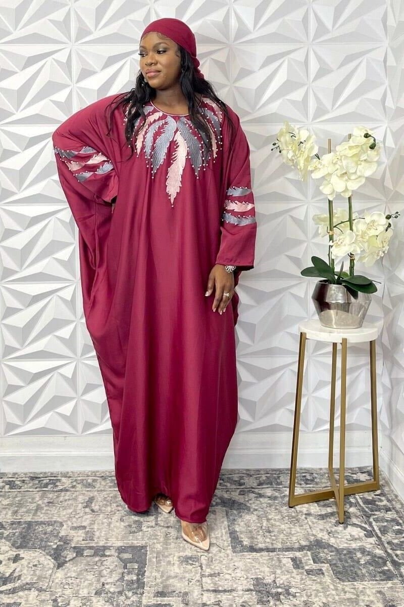 Luxury Embroidered Nida Abaya Set - Opulent Shines