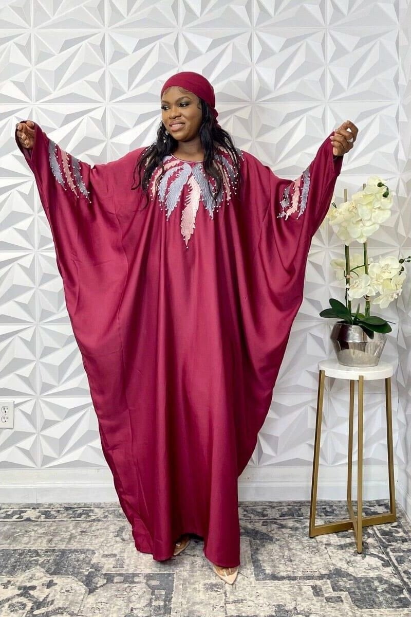 Luxury Embroidered Nida Abaya Set - Opulent Shines