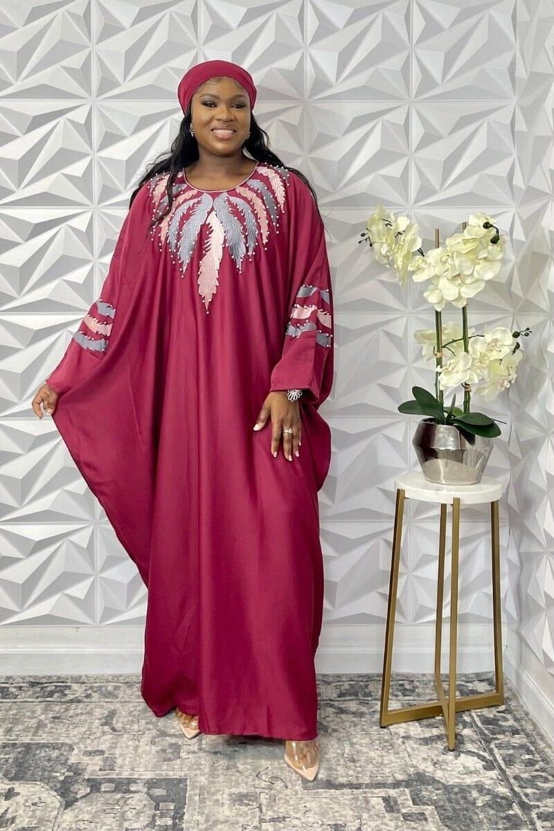 Luxury Embroidered Nida Abaya Set - Opulent Shines