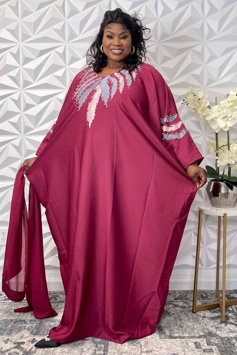 Luxury Embroidered Nida Abaya Set - Opulent Shines