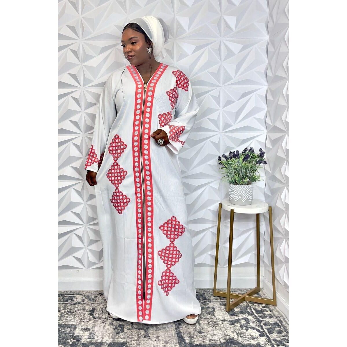 MARIAH ABAYA robe ladarocollection M White 