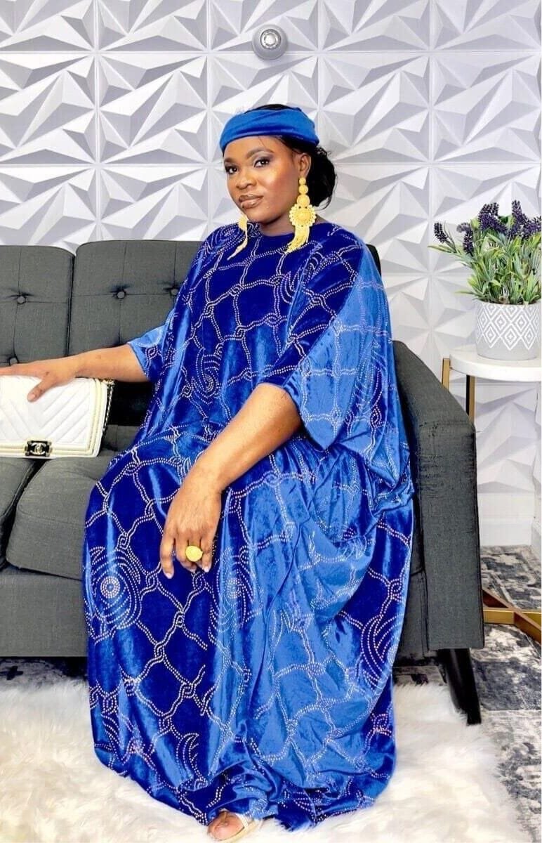 Sita velvet bubu gown - Opulent Shines